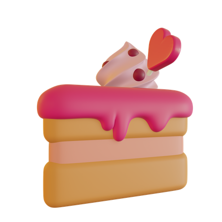 Bolo de amor  3D Icon