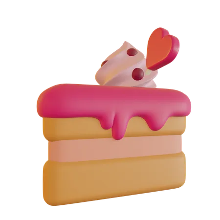 Bolo de amor  3D Icon