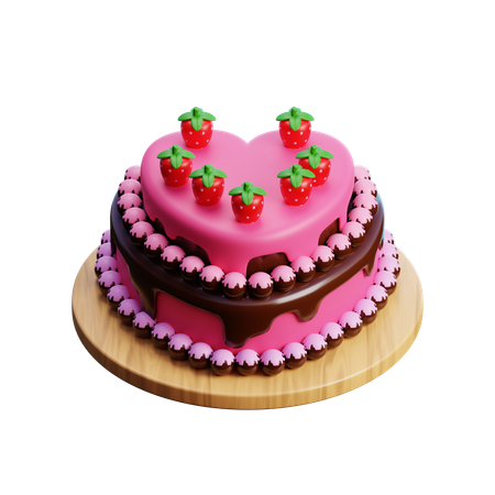 Bolo de amor  3D Icon