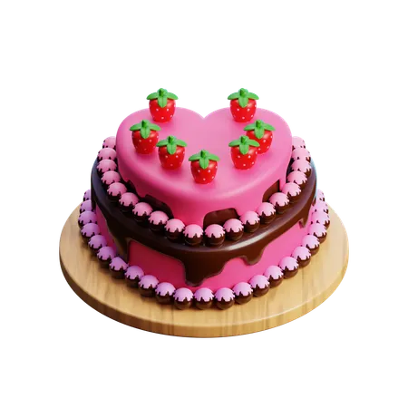 Bolo de amor  3D Icon