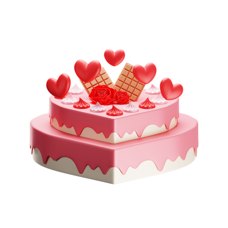 Bolo de amor  3D Icon