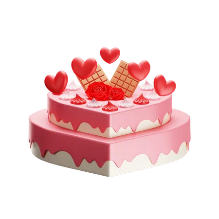 Bolo de amor  3D Icon