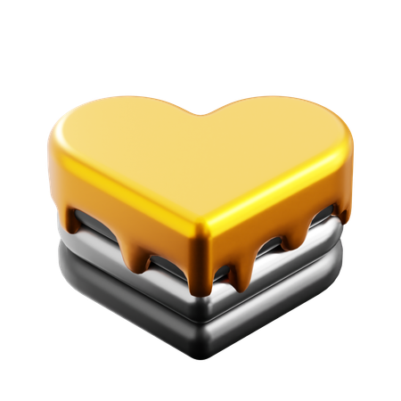 Bolo de amor  3D Icon