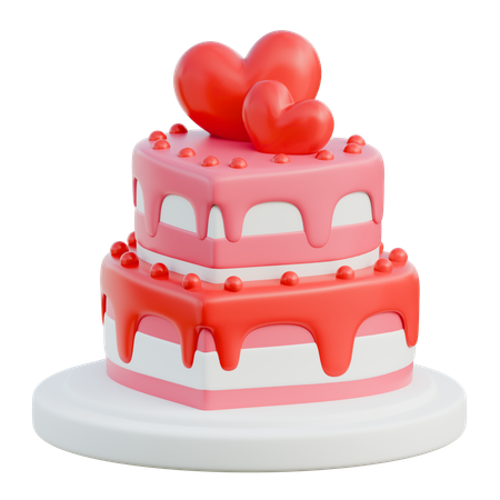 Bolo de amor  3D Icon