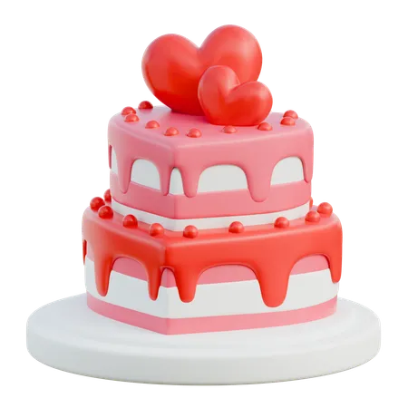 Bolo de amor  3D Icon