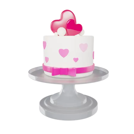 Bolo de amor  3D Icon