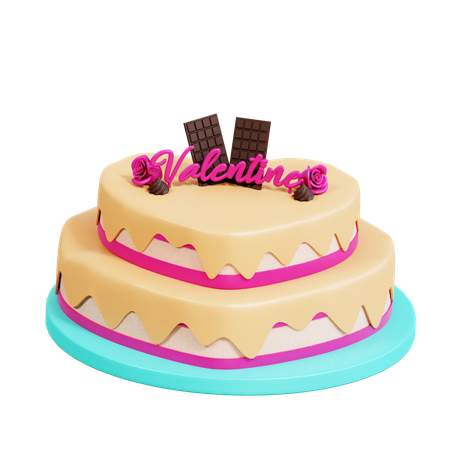 Bolo de amor  3D Icon