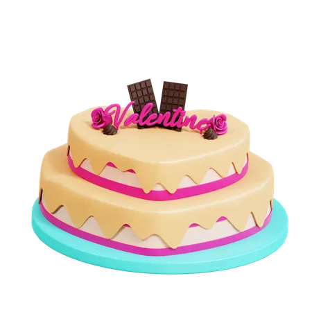 Bolo de amor  3D Icon