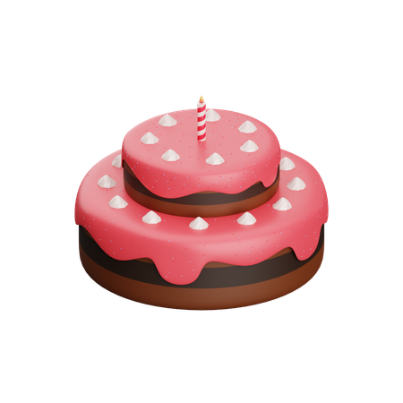 Bolo de aniversário  3D Icon