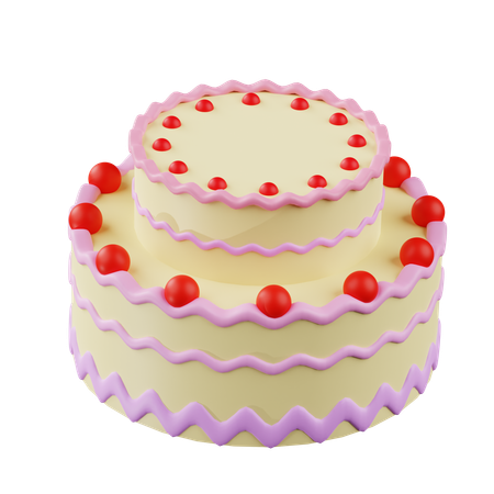 Bolo de aniversário  3D Icon