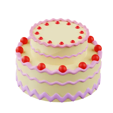 Bolo de aniversário  3D Icon