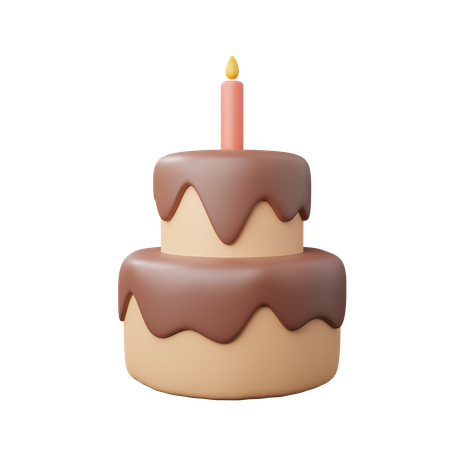 Bolo de aniversário  3D Icon