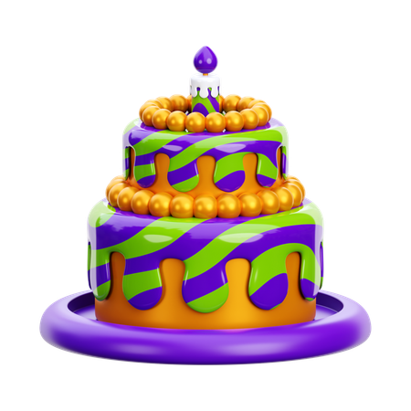 Bolo de aniversário  3D Icon