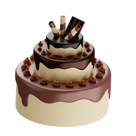 Bolo de aniversário  3D Icon