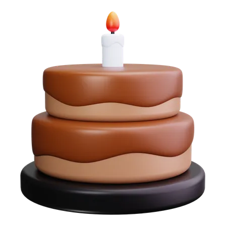 Bolo de aniversário  3D Icon