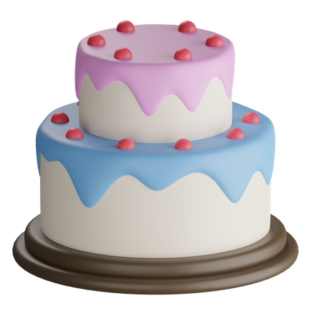 Bolo de aniversário  3D Icon