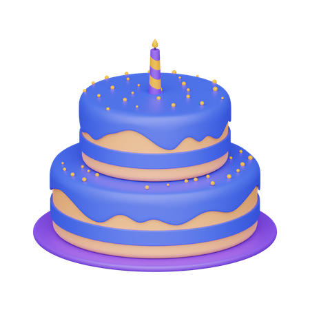 Bolo de aniversário  3D Icon