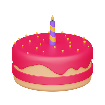 Bolo de aniversário  3D Icon