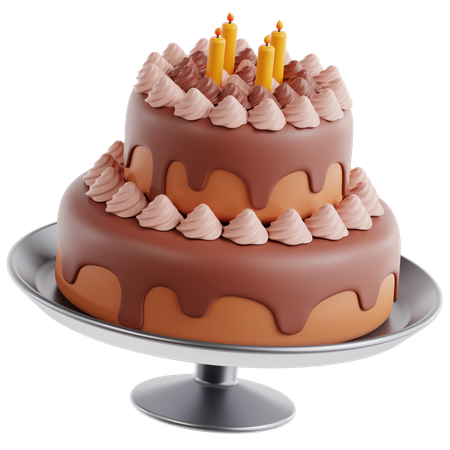 Bolo de aniversário  3D Icon