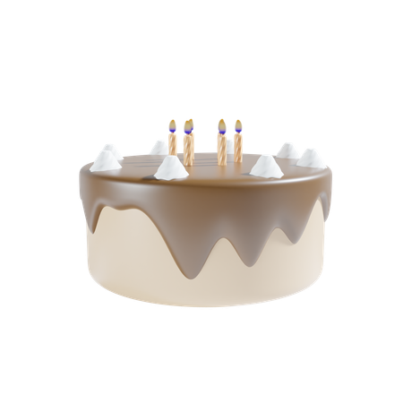 Bolo de aniversário  3D Icon