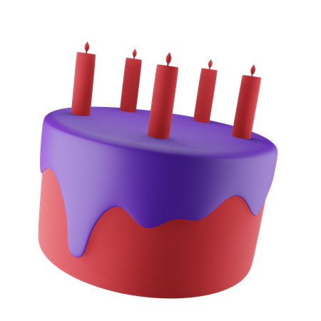 Bolo de aniversário  3D Icon