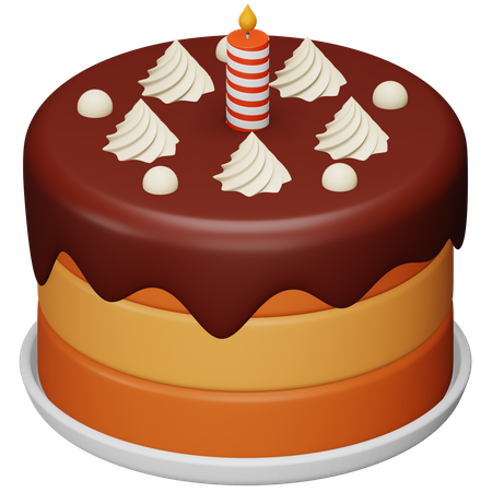 Bolo de aniversário  3D Icon