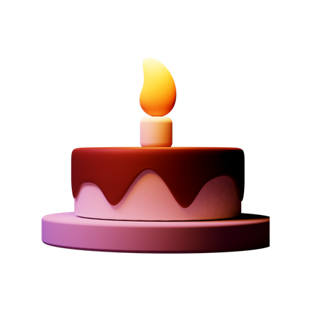 Bolo de aniversário  3D Icon