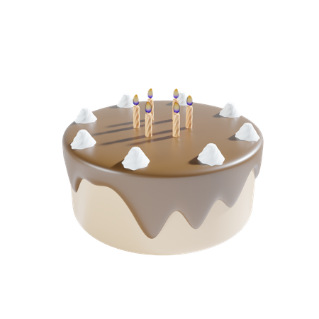 Bolo de aniversário  3D Icon