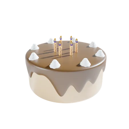 Bolo de aniversário  3D Icon