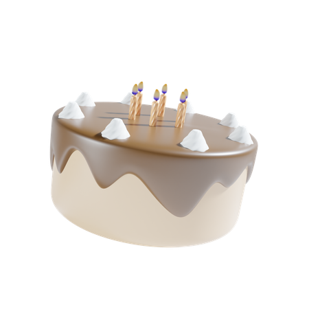 Bolo de aniversário  3D Icon