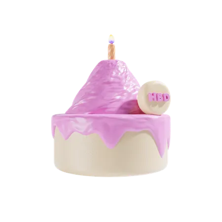 Bolo de aniversário  3D Icon