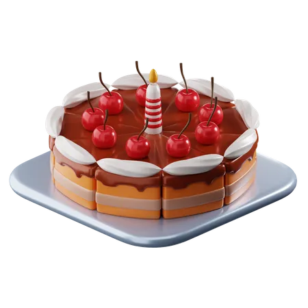 Bolo de aniversário  3D Icon