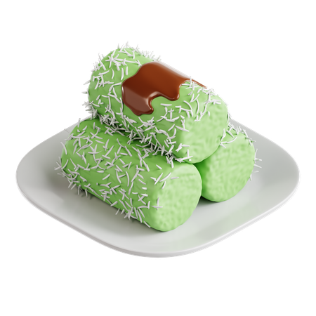 Bolo de arroz cozido no vapor  3D Icon