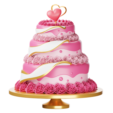 Bolo de casamento  3D Icon