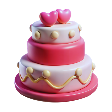 Bolo de casamento  3D Icon