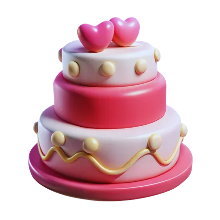 Bolo de casamento  3D Icon