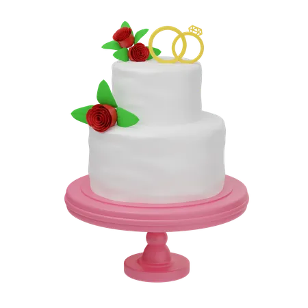 Bolo de casamento  3D Icon