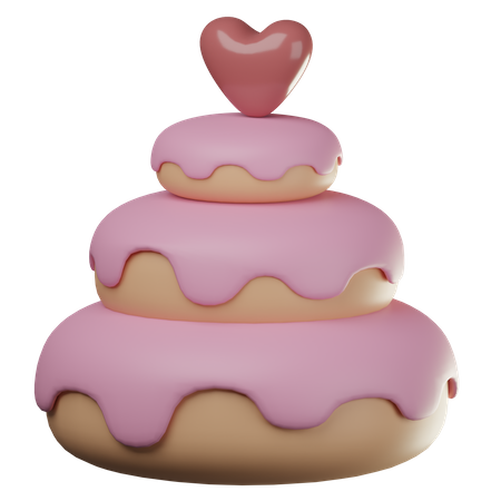 Bolo de casamento  3D Icon