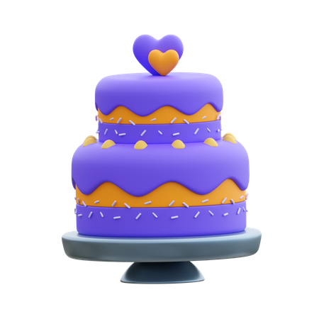 Bolo de casamento  3D Icon