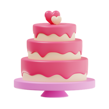 Bolo de casamento  3D Icon