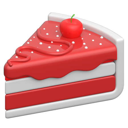 Bolo de cereja  3D Icon