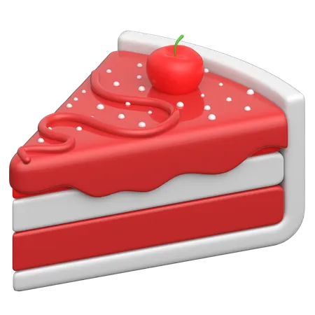 Bolo de cereja  3D Icon