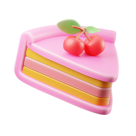 Bolo de cereja  3D Icon