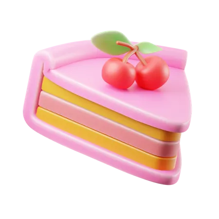 Bolo de cereja  3D Icon