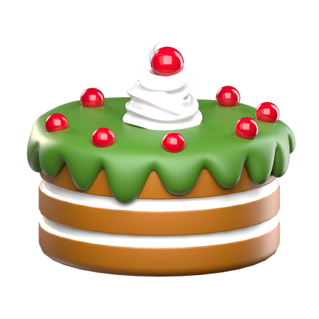 Bolo de chá verde  3D Icon