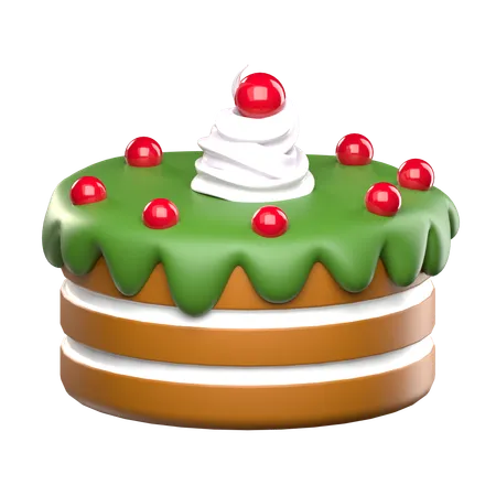 Bolo de chá verde  3D Icon