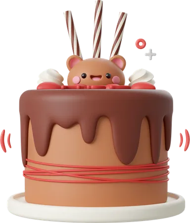 Bolo de chocolate  3D Icon