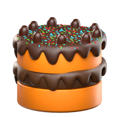 Bolo de chocolate  3D Icon