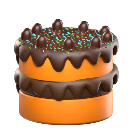 Bolo de chocolate  3D Icon