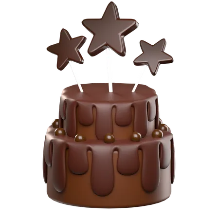 Bolo de chocolate  3D Icon